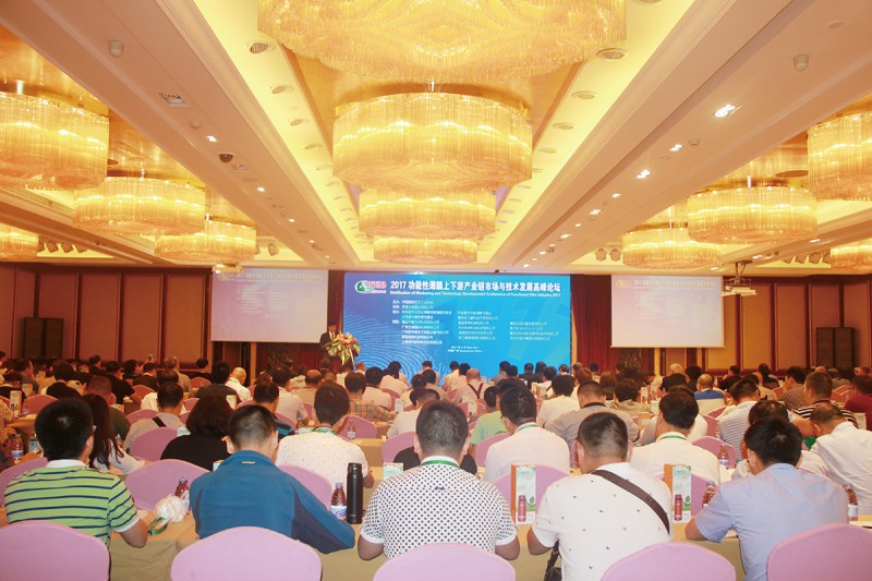 1.&ldquo;2017功能性薄膜上下游產業鏈市場與技術發展高峰論壇&rdquo;會場全景。